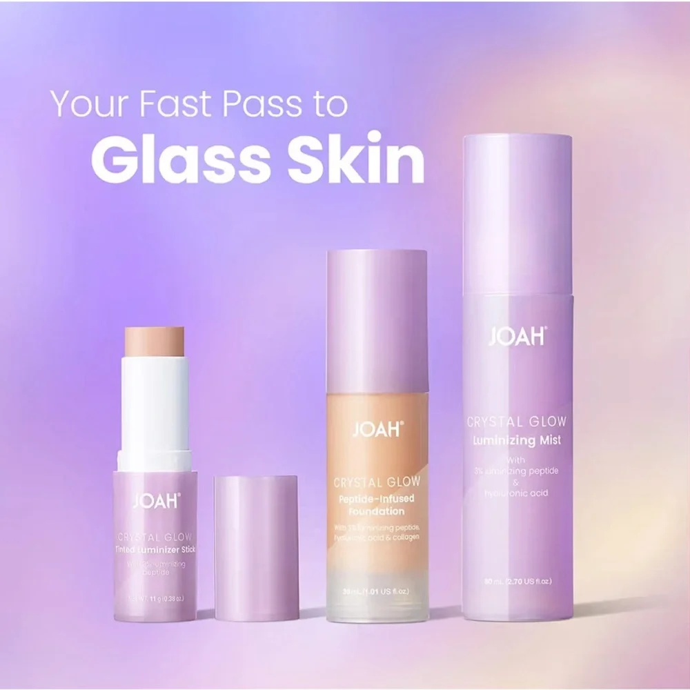 JOAH Crystal Glow Peptide Foundation Light to Medium Neutral Undertones MN010